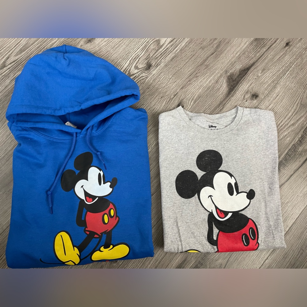 Mickey Mouse Size XL Hoodie & T-Shirt Bundle- Unisex